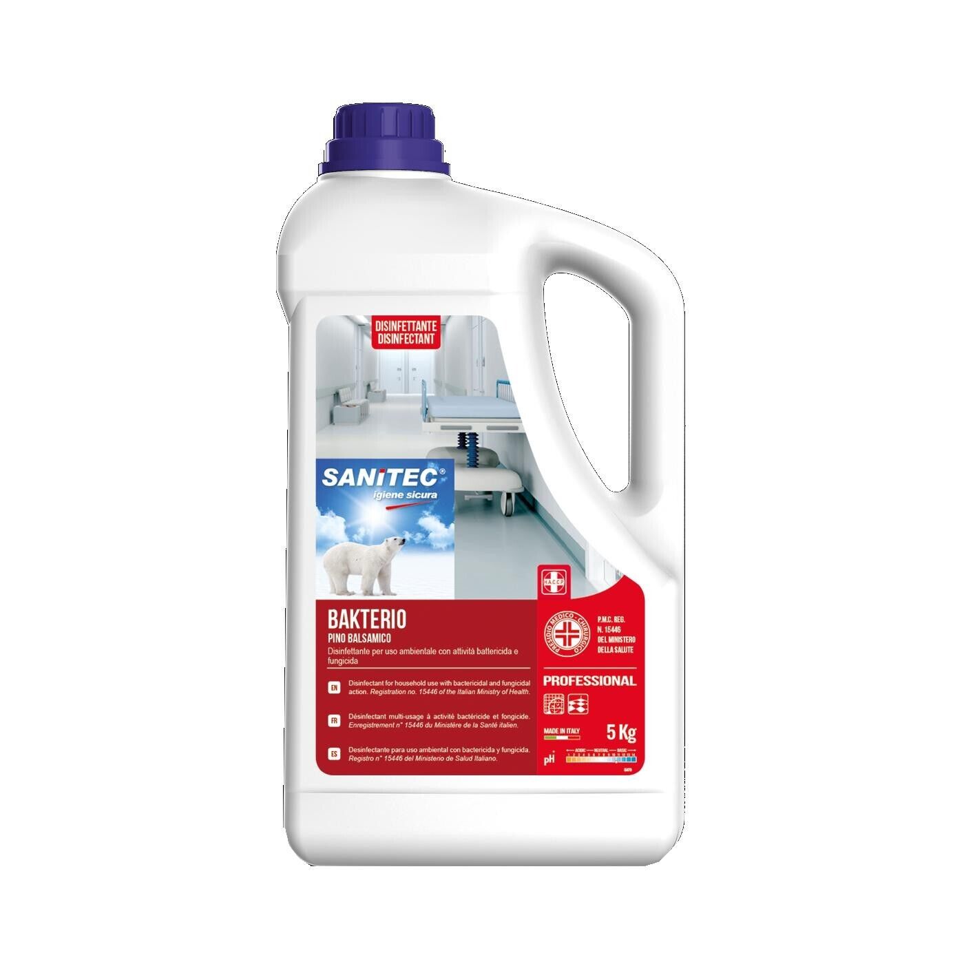 SANITEC DETERGENTE BAKTERIO DISINFETTANTE AMBIENTI 5 KG