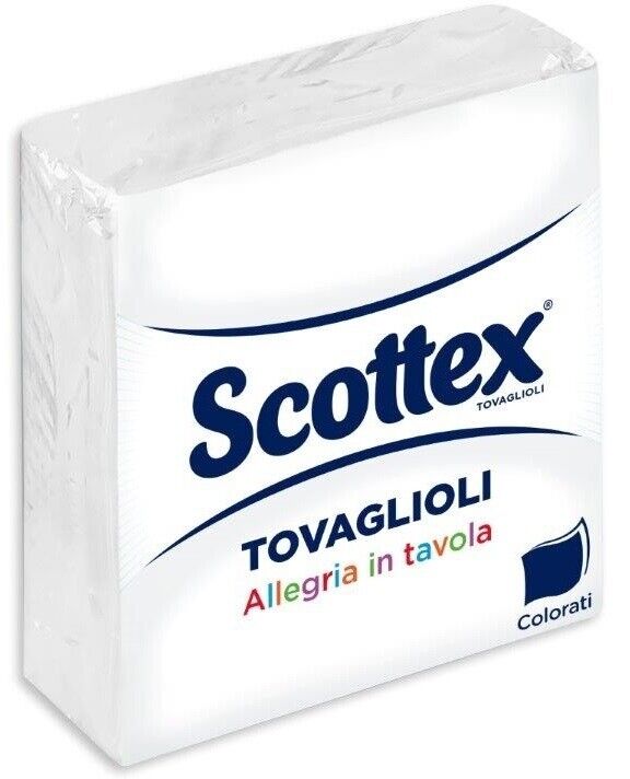 53132 SCOTTEX TOVAGLIOLI 33X33 2 VELI 33 PEZZI BIANCHI