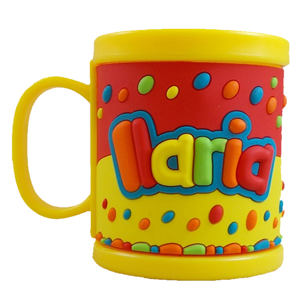 TAZZA IN PLASTICA CON NOME ILARIA A RILIEVO - JT058