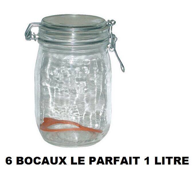 Set 6 Barattoli Le Parfait Taglia 1 Litro Barattolo IN Vetro