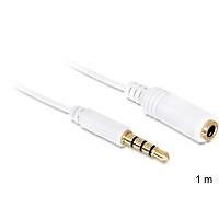 Delock Kabel Audio Klinke 35 mm Stecker / Buchse IPhone 4 Pin Dieses Klinkenkabe