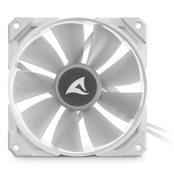 REBELF50PWMARGBWHITE Sharkoon F50 Case per computer Ventilatore 12 cm Grigio, Bi