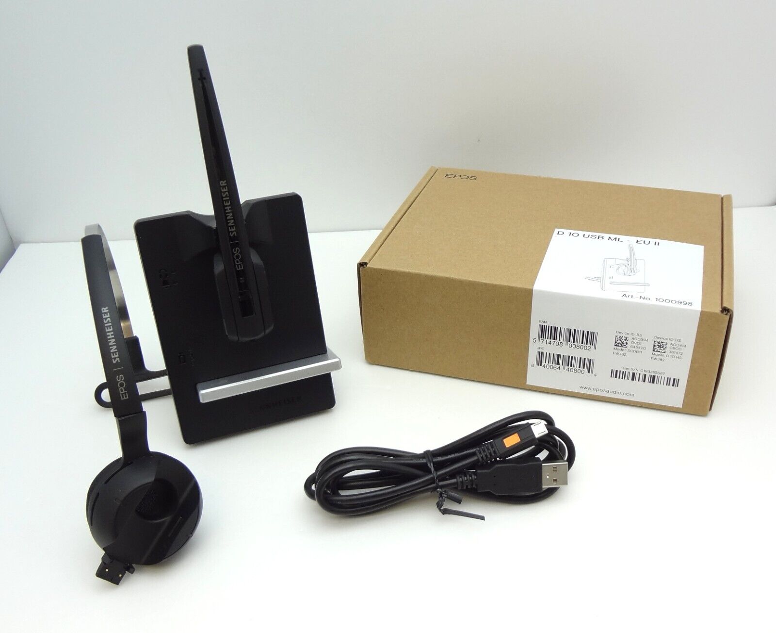 Epos 1000998 D 10 Usb Ml Dect Ii Cuffie Wireless Pc Monofoniche - Nuovo