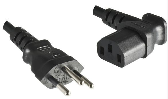 MicroConnect Power Cord Swiss - C13 90Ã¸1.8m  Swiss Type J to angled C13