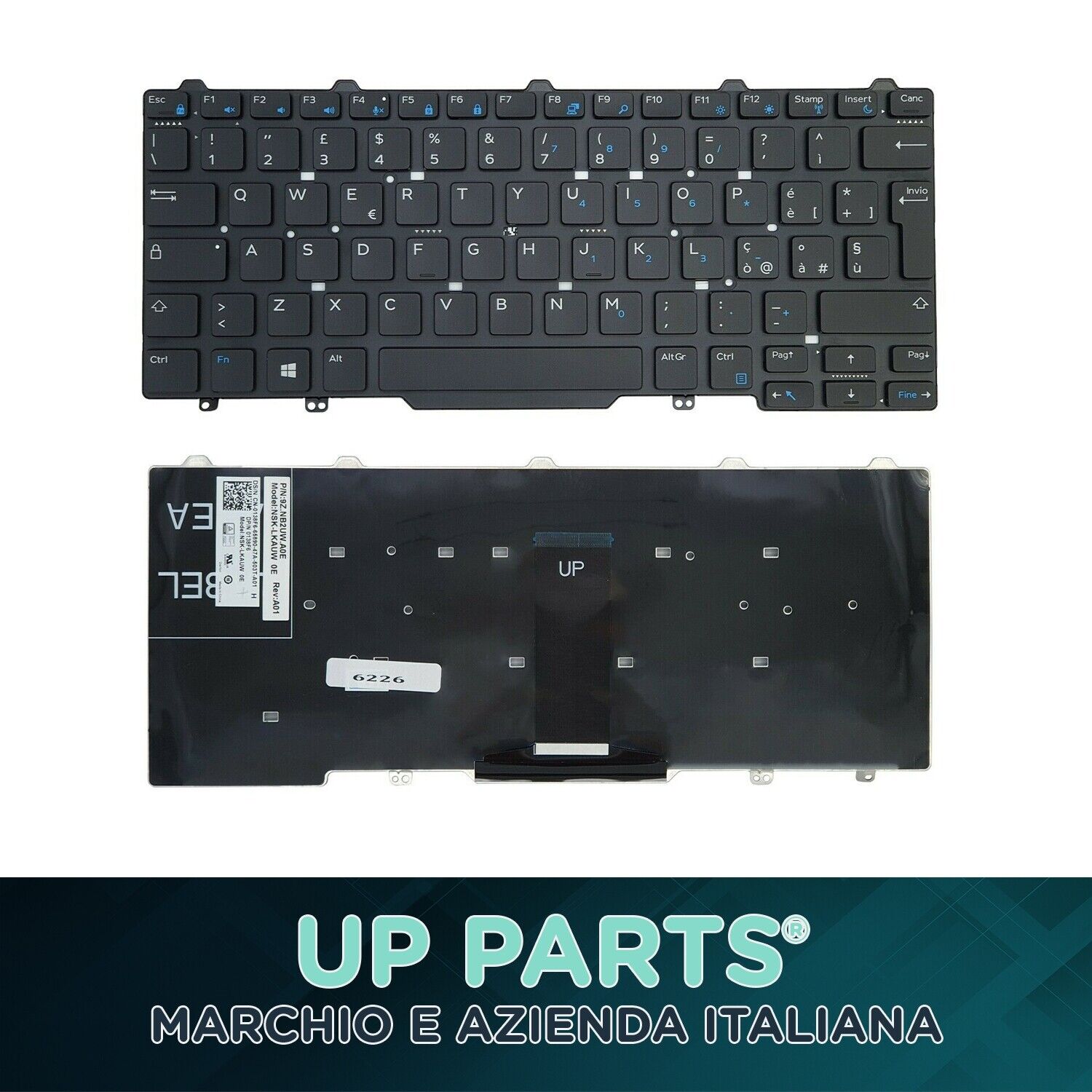 Tastiera per DELL Latitude 3340 per PC portatile Latitude  3340