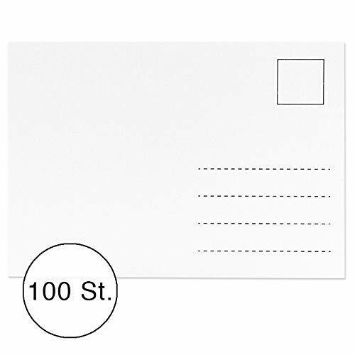 100 cartoline Blanko, formato DIN A6, 10,5 cm x 14,8 cm, stampabili, (p5K)
