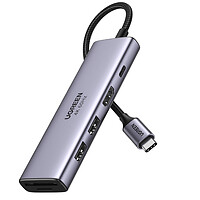Ugreen 6-in-1 USB-C Hub USB Type-C Silver MicroSD (TransFlash) SD 60 60384