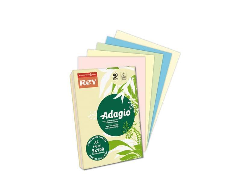 Carta colorata A4 International Paper Rey Adagio 80 g/m² colori pastello - Risma