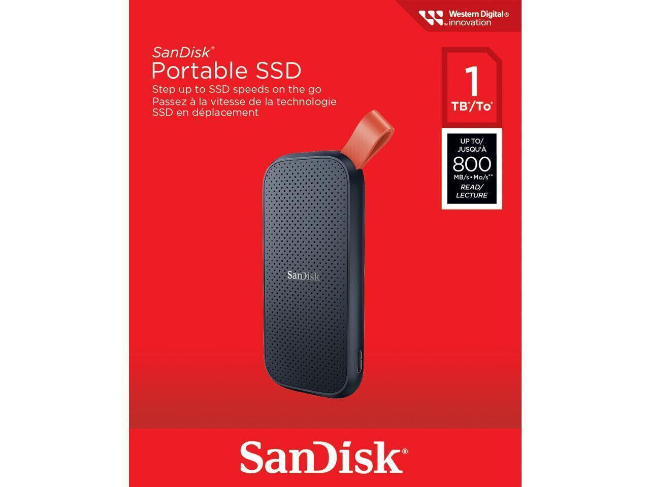 SanDisk 1TB SSD Hard Disk Esterno Portatile,Fino a 800 MB/s, 1000Gb Ubs 3.2 Gen2