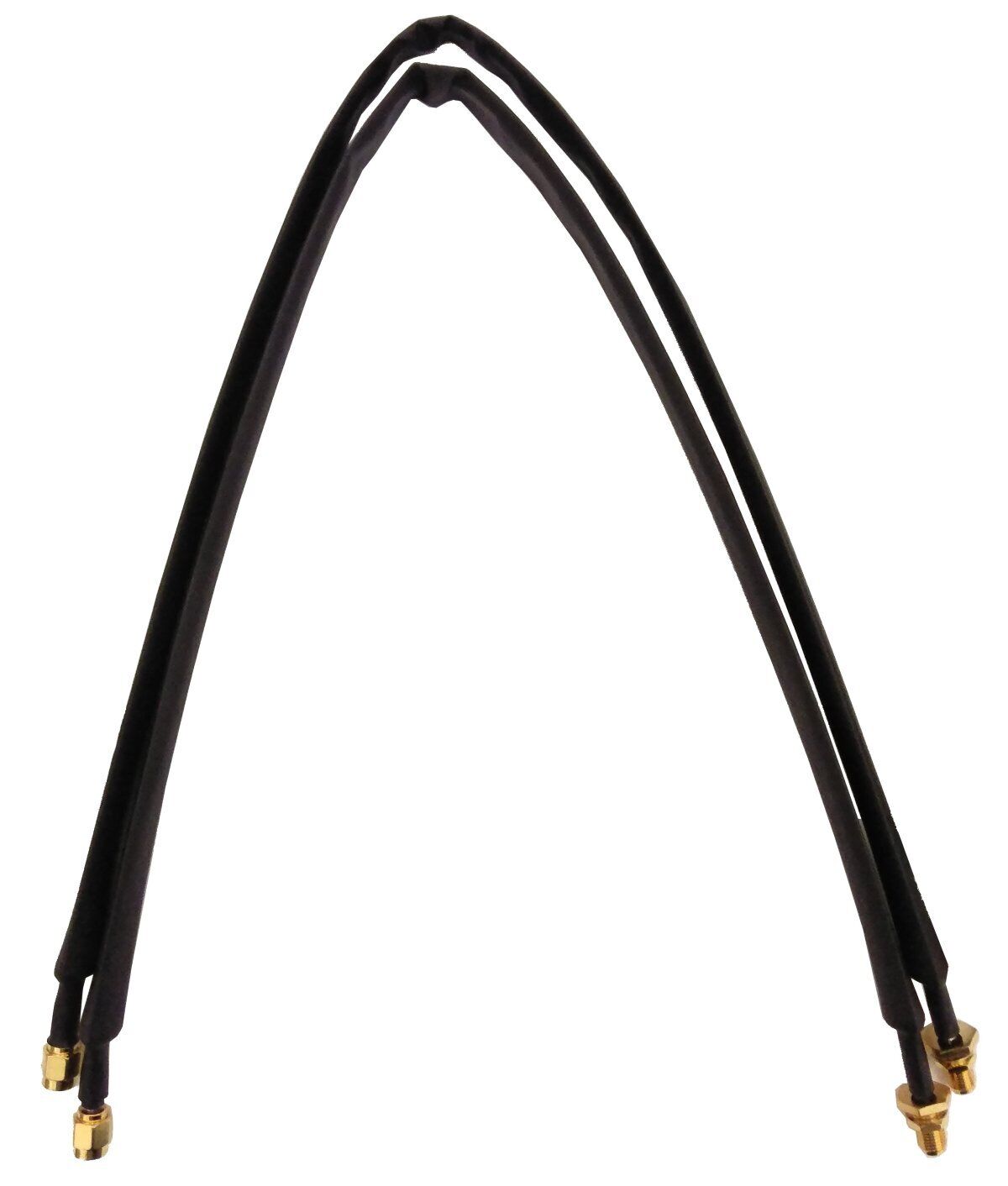 Adattatore cavo Passe finestra 2 x 50 cm nero SMA femmina a SMA maschio per a...