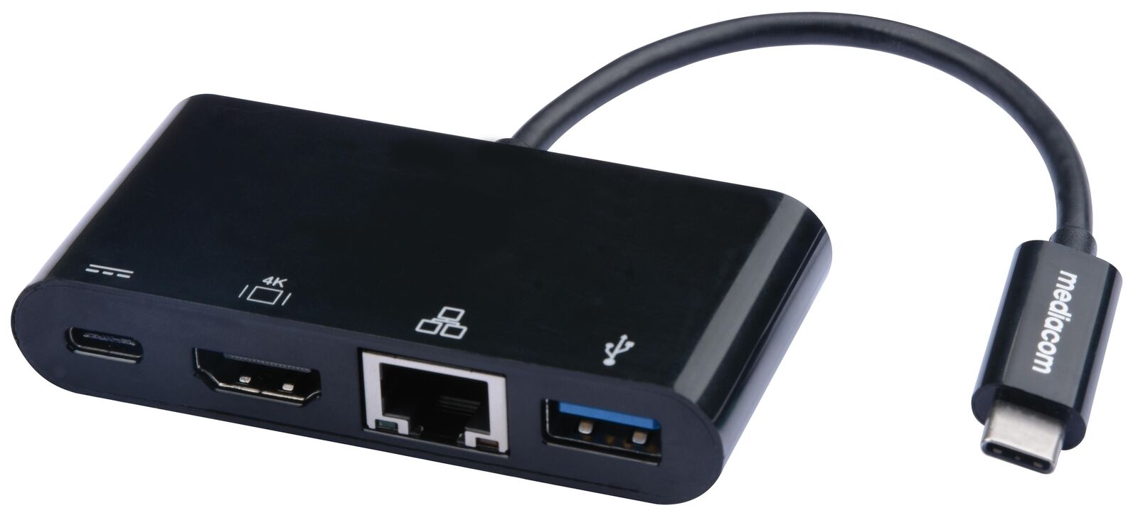 Mediacom Hub Type C Hdmi Usb-A Rj45  M-Docktpc Hub Usb