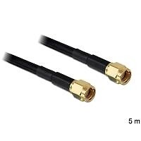 Delock Cavo antenna RP-SMA maschio  RP-SMA maschio LMR195 5 m