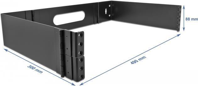 Zur Montage von 19" Gerten mit 2 HE (max. 30 cm tief)  Faltbar  Mit Scharnier  M