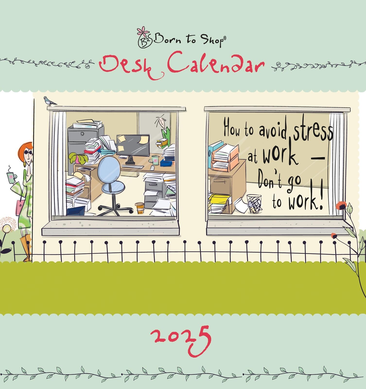 2025 Born to Shop Desk Calendar