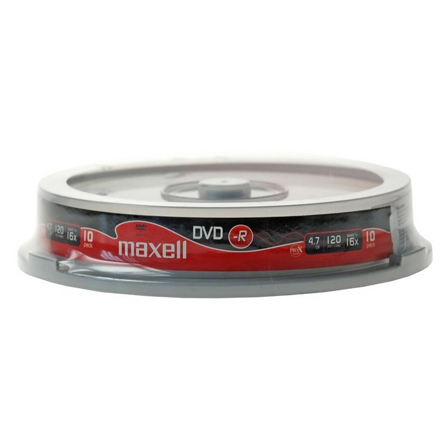10 DVD-R Maxell 4,7GB 120 Min 16x cake in spindle - 275593