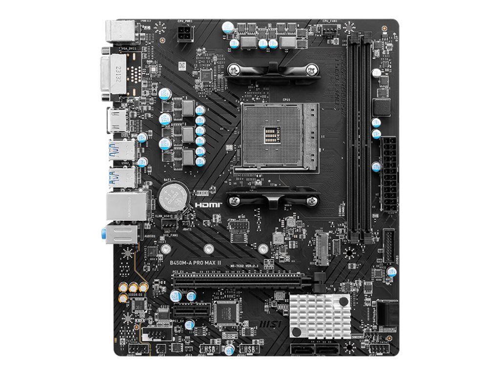 MSI B450M-A PRO MAX II Motherboard micro ATX Socket AM4 AMD B450 7C52-036R
