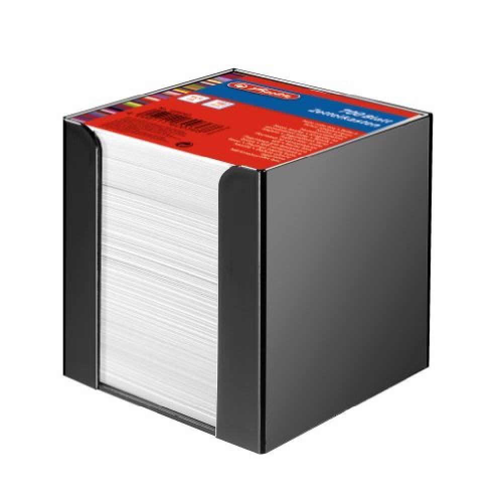(TG. Zettelkasten) Herlitz Zettelbox, Kunststoff, 90 X 90 Mm, Schwarz - NUOVO