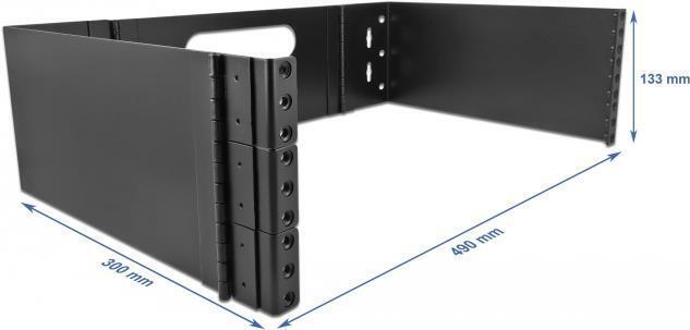 Zur Montage von 19" Gerten mit 3 HE (max. 30 cm tief)  Faltbar  Mit Scharnier  M