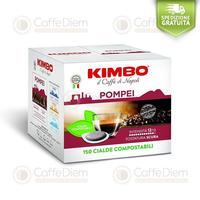 Caffè Caffe Kimbo 150 Cialde Carta Filtro Ese 44mm POMPEI - Cialde caffè Kimbo