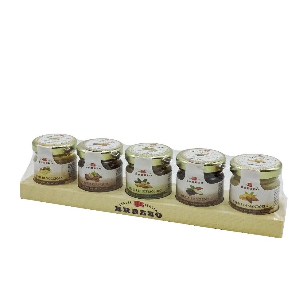 Brezzo Astuccio in legno 5 Creme Spalmabili gr 38