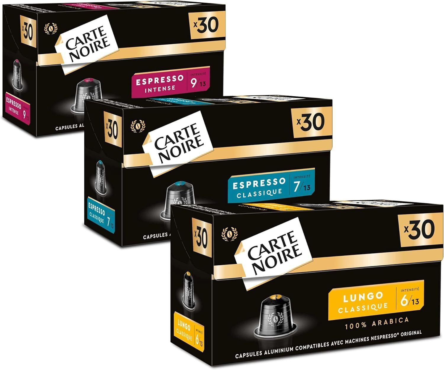 CARTE NOIRE - Capsule Caffè Compatibili Nespresso® - N°6 Lungo N°7 Classique ...