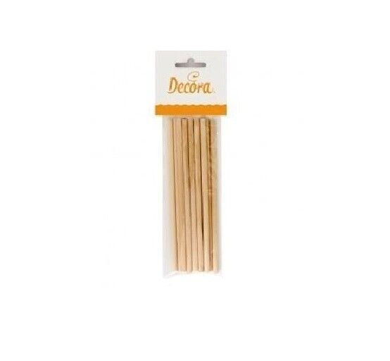 STECCHE IN LEGNO PER LOLLY POP 6X160MM 12PZ