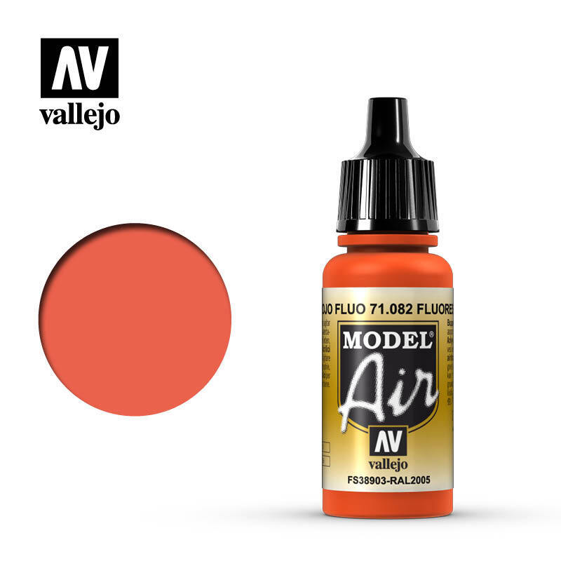 Vallejo Model Air Acrylic Airbrush Acrilico Aerografo 71082 Fluorescent Red