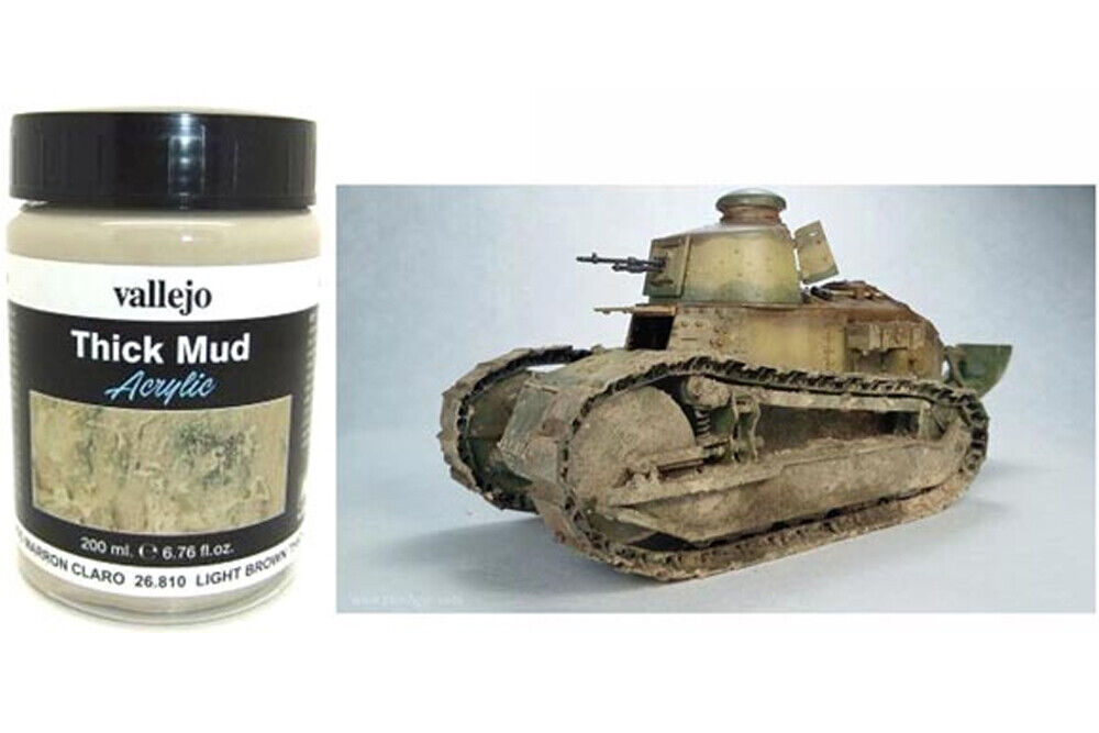 Vallejo WEATHERING Light Brown Thick Mud 200ml 26810 VALLEJO