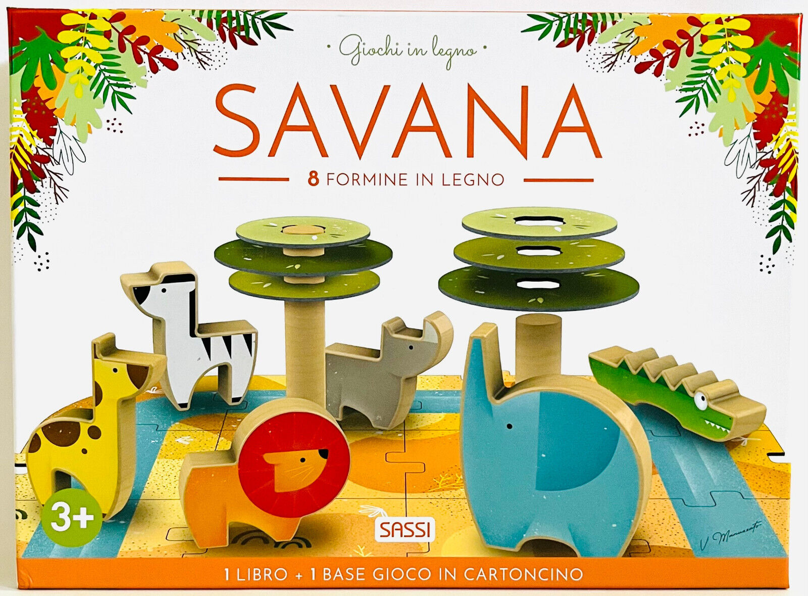 EBOND Giochi In Legno Savana 8 Formine - Sassi Editore 0565