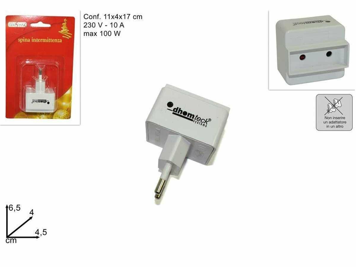 PRESA A INTERMITTENZA PER LUCI DI NATALE USO INTERNO MAX 100 W