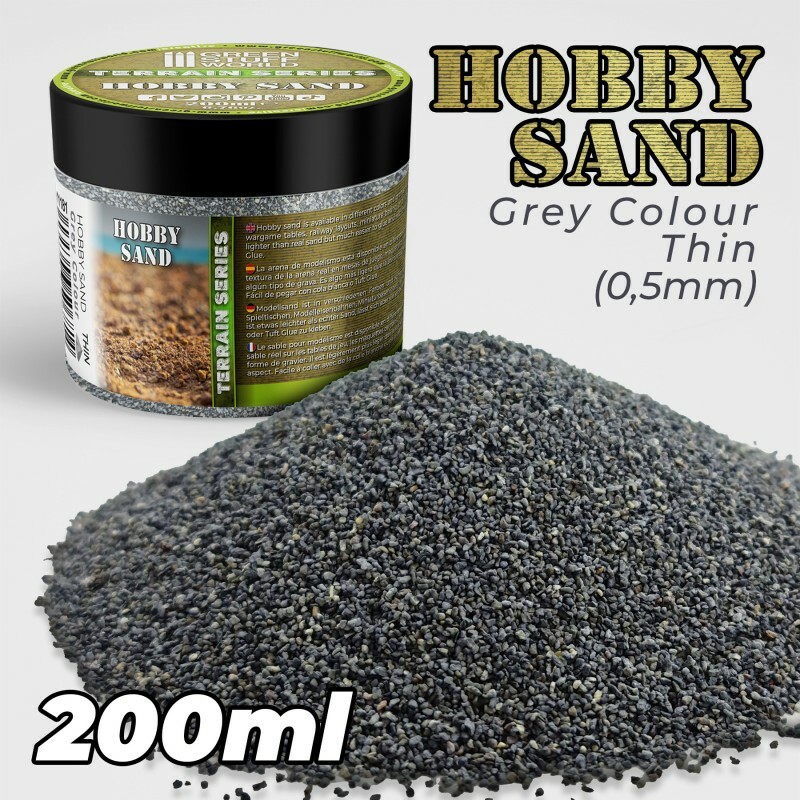 Sabbia per modellare fine 200ml - GRIGIO SCURO - Imbasettamento basette