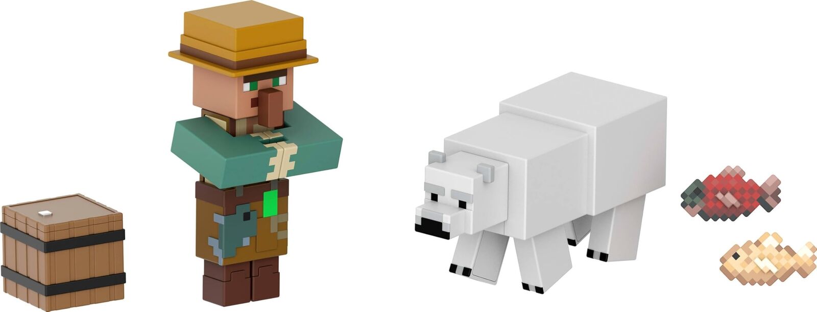 Mattel Minecraft Action Figures & Accessories 2-Packs, 3.25-inch Scale with Pixe