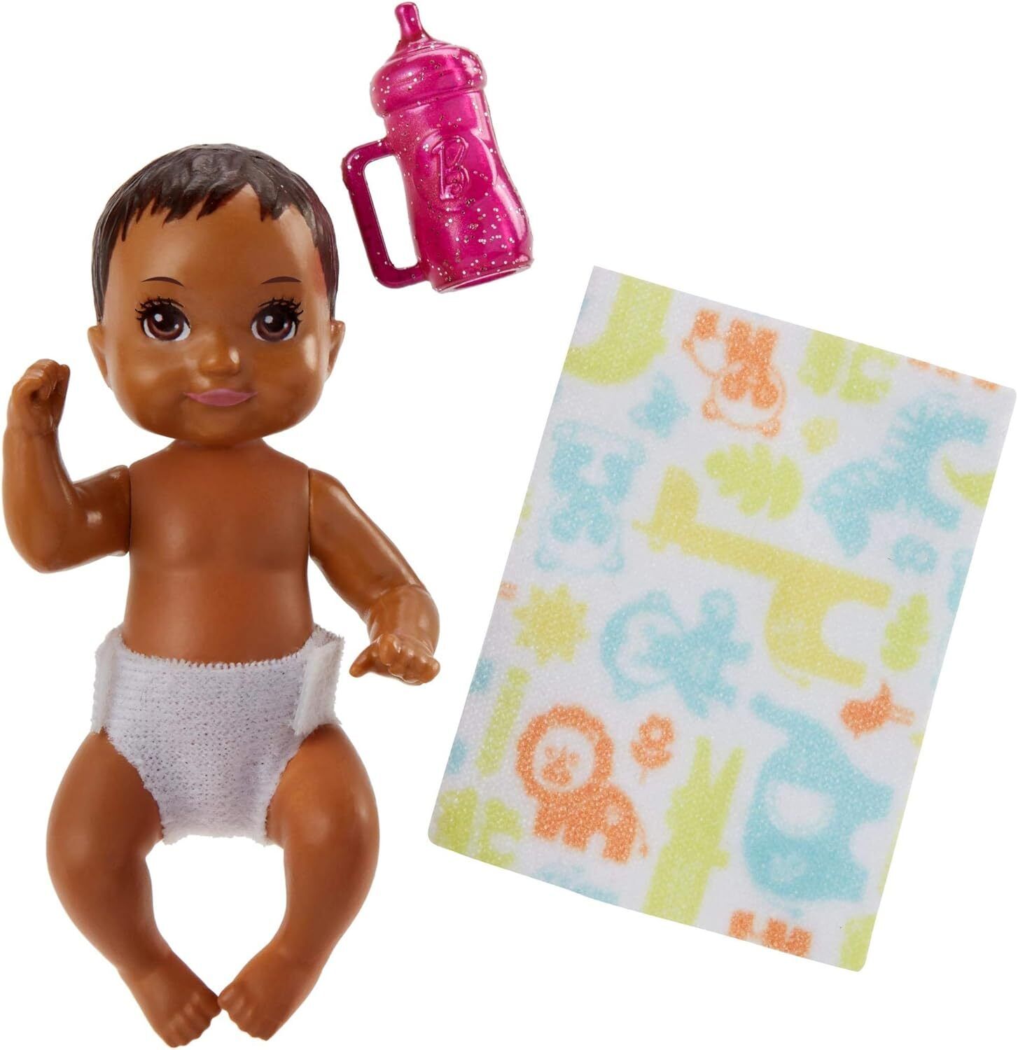 Mattel Bambino Marrone Scuro | Barbie FHY81 | Babysitter | Famiglia Bambola