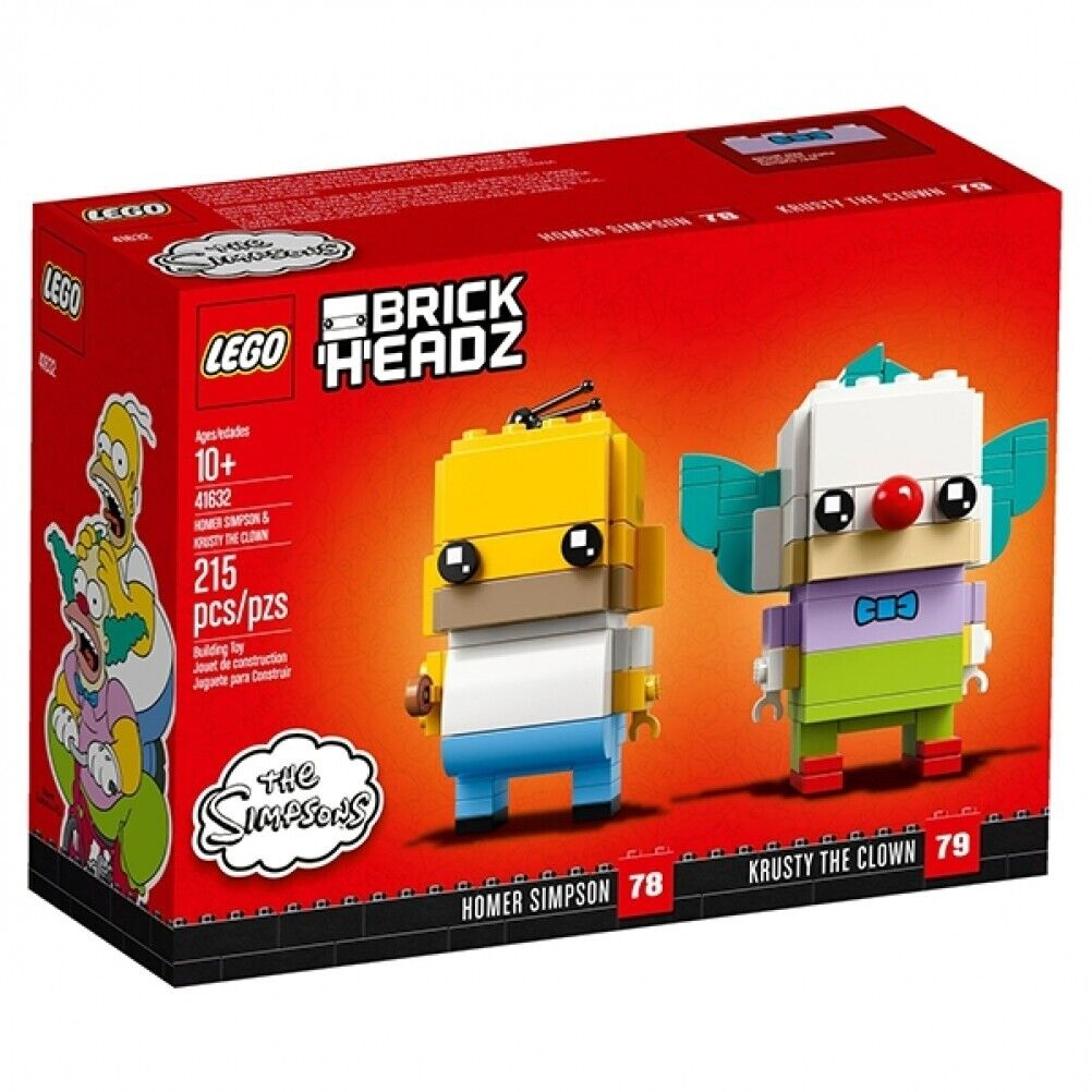 LEGO Brickheadz 41632  - Homer Simpson e Krusty Il Clown - 2018 - MISB