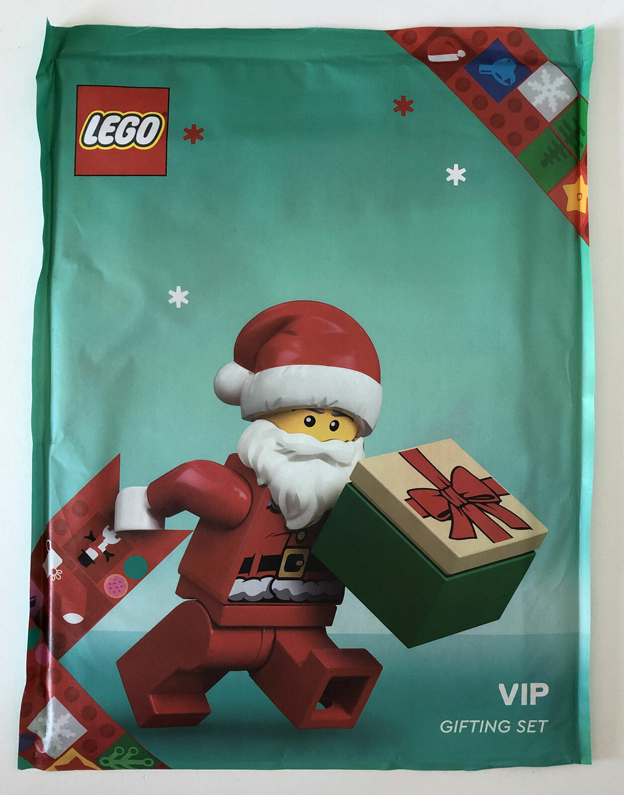 LEGO Holiday Vip Gifting Set 2020 Incarto Carta Natale Nastro Adesivi Borsa