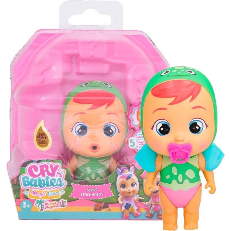 Imc Toys - Cry Babies Magic Tears Tropical Beach Babies Dino | Bambola che piang