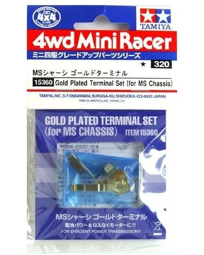 TAMIYA ACCESSORI MINI 4WD SET CONNETTORI PLACCATI ORO TERMINAL SET  ART 15360