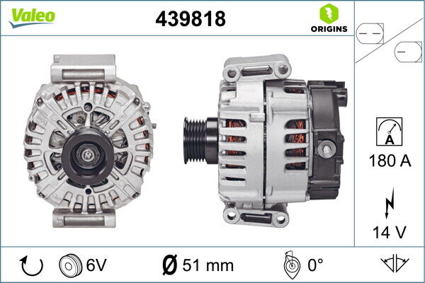 Alternatore 439818 VALEO per MERCEDES-BENZ
