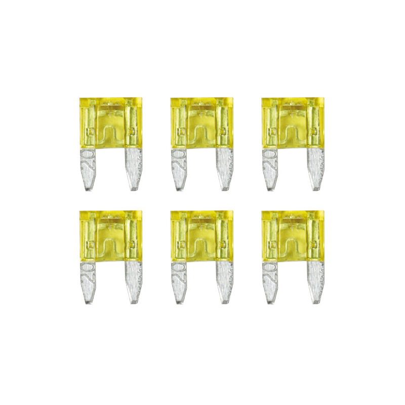 Smart Led, set 6 micro-fusibili lamellari con spia a led, 12/32V - 20A