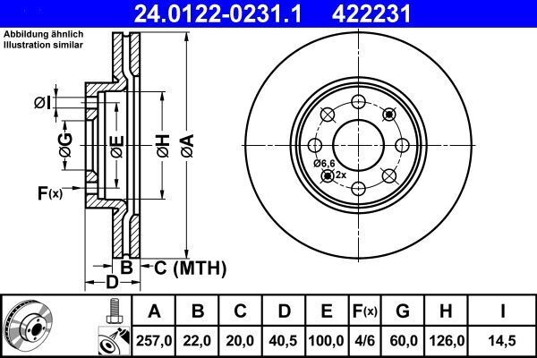 ATE Discofreno  24.0122-0231.1