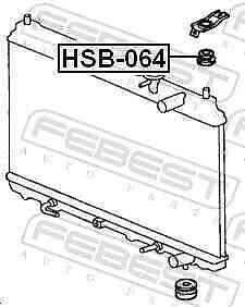 Cuscino radiatore HSB-064 FEBEST per HONDA ACURA