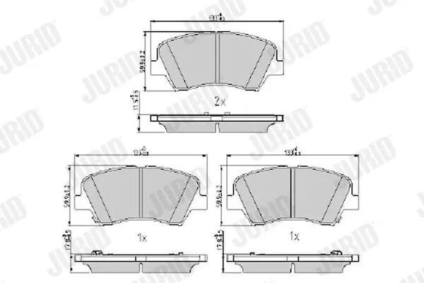 Pastiglie freno 573406J JURID per HYUNDAI KIA