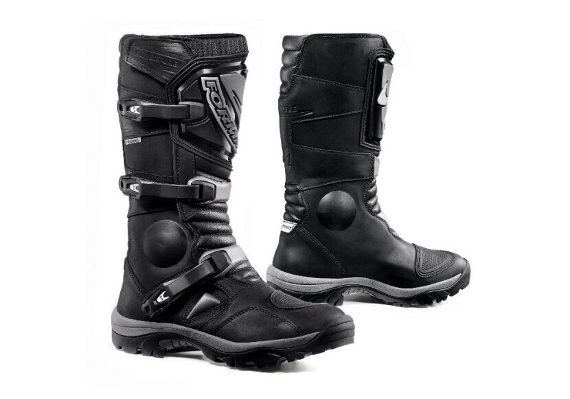 STIVALI BOOTS MOTO PELLE IMPERMEABILI FORMA ADVENTURE BLACK DRY TG 43