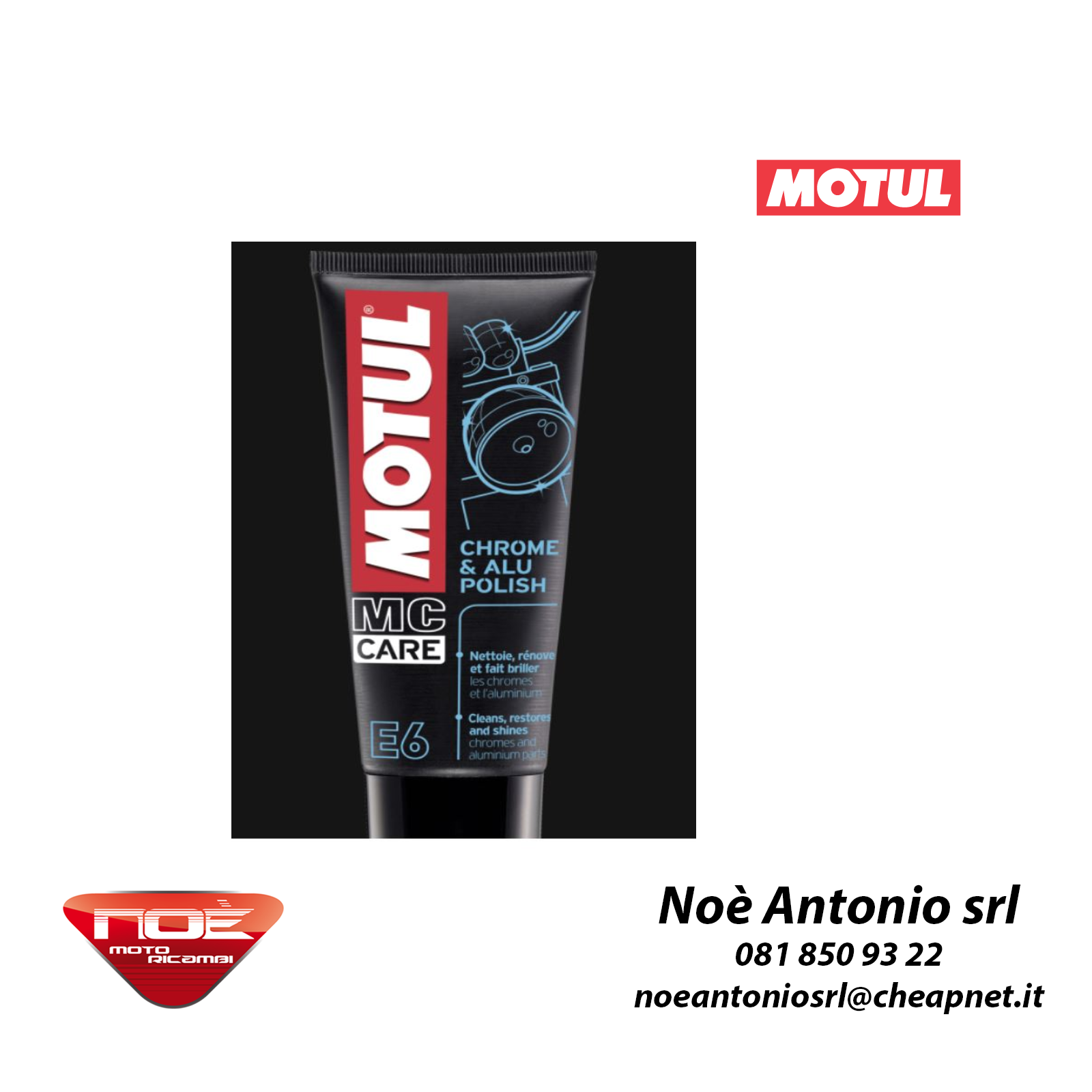 MOTUL MC CARE E6 CHROME & ALU POLISH cod3471 pulisce cromature e alluminio