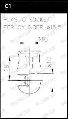 Molla a gas cofano ML6365 MONROE per VW PASSAT B8 PASSAT B8 Variant