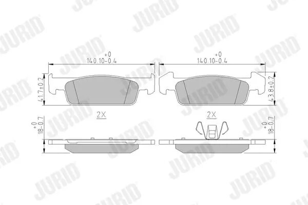 Pastiglie freno 573441J JURID per DACIA RENAULT
