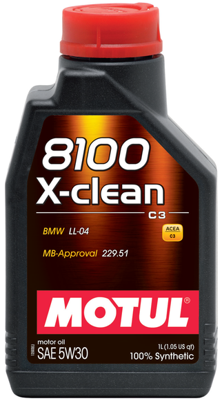 OLIO MOTORE MOTUL 8100 X-CLEAN 5W-30 100% SYNTHETIC 1L