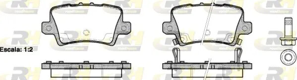 Pastiglie freno Assale posteriore 21206.02 ROADHOUSE per HONDA CIVIC IX