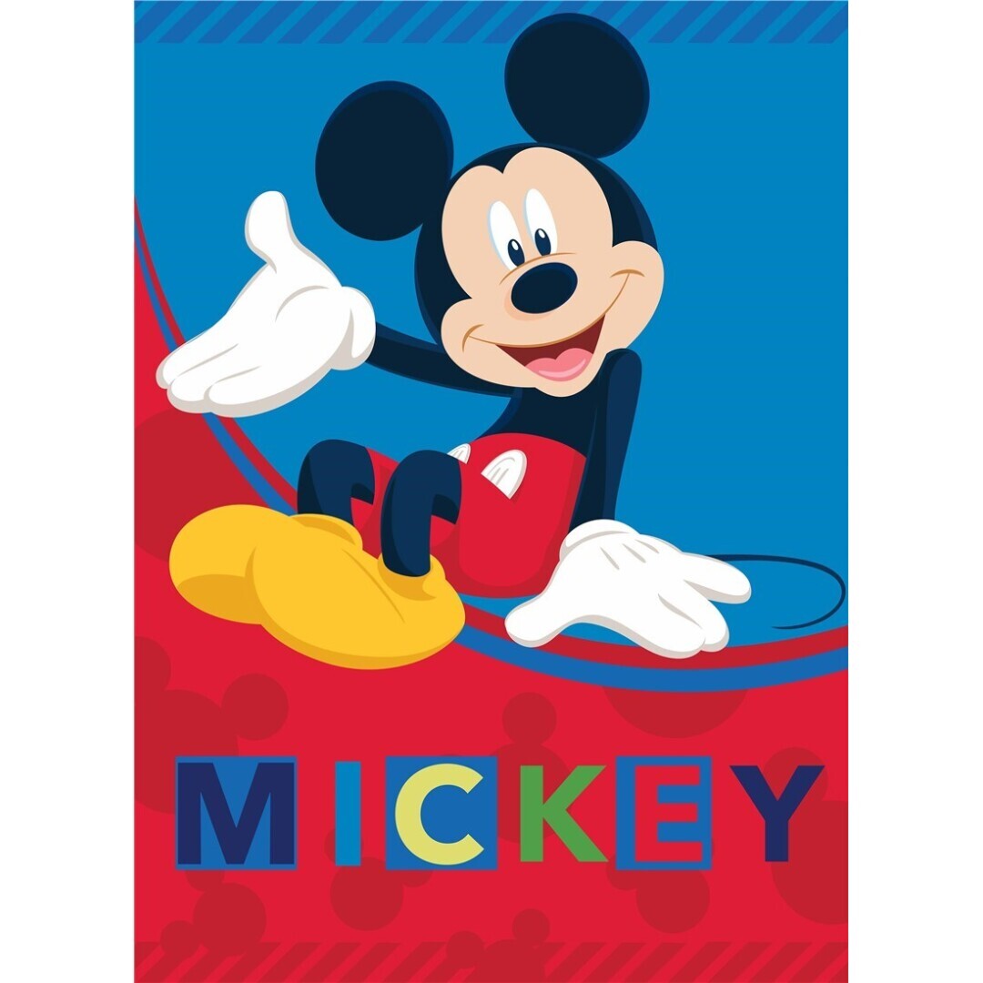 MICKEY MOUSE - Coperta in pile: "Sitted Mickey" (100x140cm)