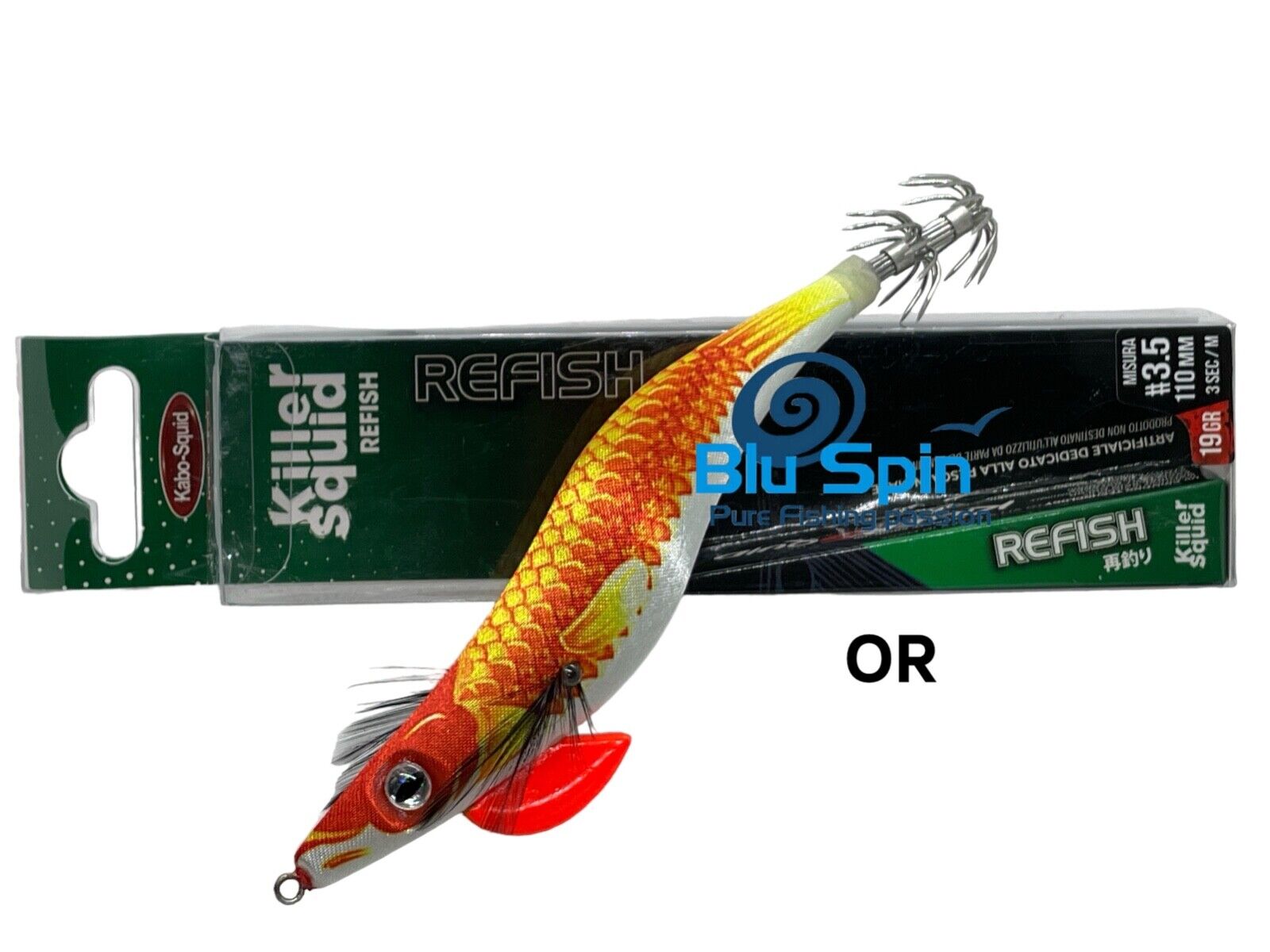 Seppiara Jatsui Kabo Killer Squid Refish Ultimate Jig Egi 3.5 ~ 19g COL. N: OR